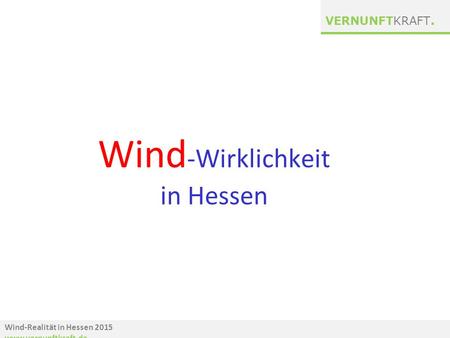 Wind-Wirklichkeit in Hessen