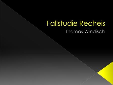 Fallstudie Recheis Thomas Windisch.