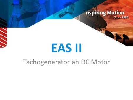 Tachogenerator an DC Motor