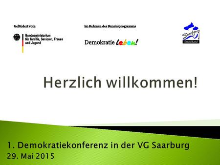 1. Demokratiekonferenz in der VG Saarburg 29. Mai 2015.