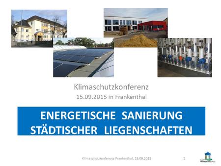 Energetische sanierung städtischer liegenschaften