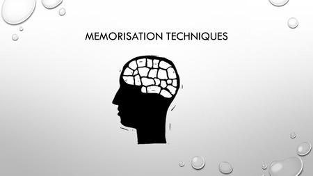 Memorisation techniques