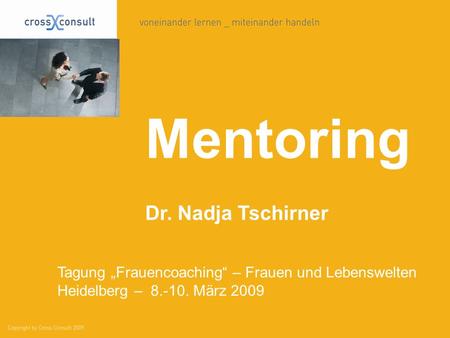 Mentoring Dr. Nadja Tschirner