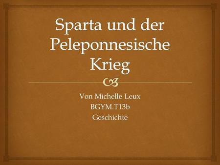 Sparta und der Peleponnesische Krieg