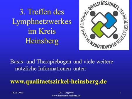 3. Treffen des Lymphnetzwerkes im Kreis Heinsberg