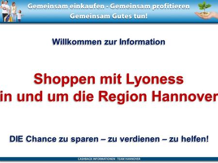 Shoppen mit Lyoness in und um die Region Hannover
