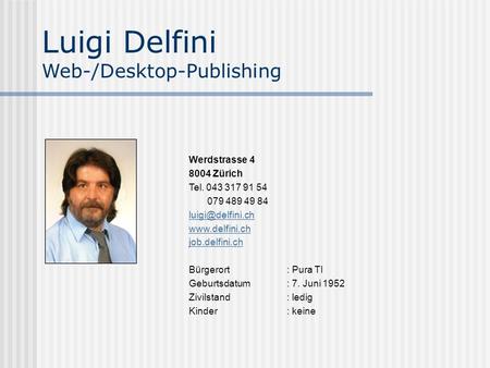 Luigi Delfini Web-/Desktop-Publishing