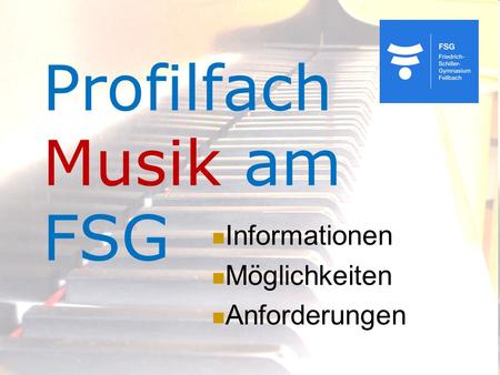 Profilfach Musik am FSG