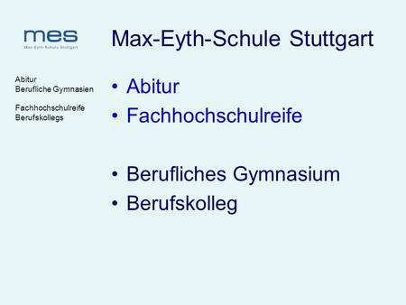 Max-Eyth-Schule Stuttgart