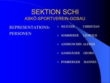SEKTION SCHI ASKÖ-SPORTVEREIN-GOSAU