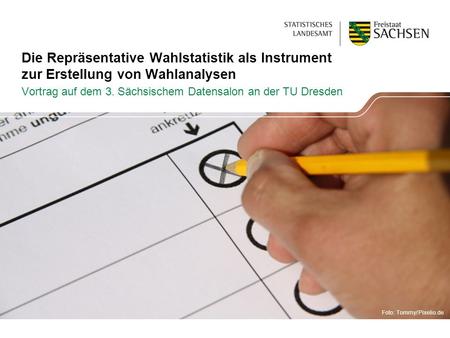 Vortrag auf dem 3. Sächsischem Datensalon an der TU Dresden