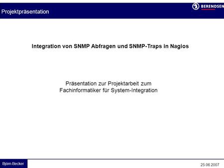 Integration von SNMP Abfragen und SNMP-Traps in Nagios