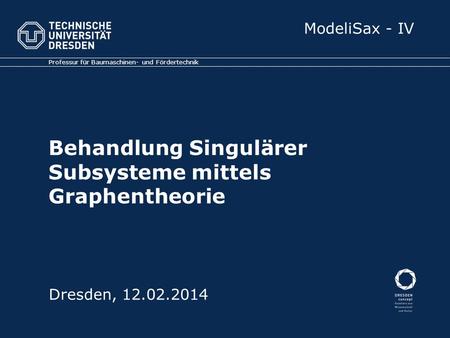 Behandlung Singulärer Subsysteme mittels Graphentheorie