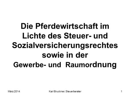 Karl Bruckner, Steuerberater