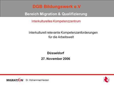 Bereich Migration & Qualifizierung