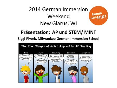 2014 German Immersion Weekend New Glarus, WI