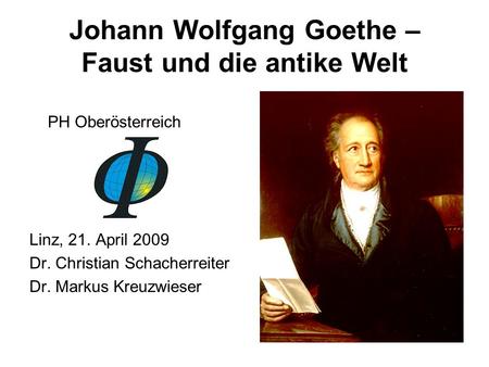 Johann Wolfgang Goethe – Faust und die antike Welt