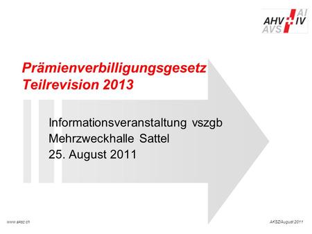 Prämienverbilligungsgesetz Teilrevision 2013