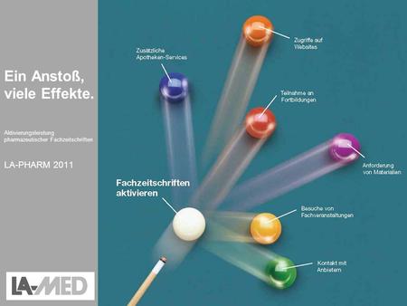 Aktivierungsleistung pharmazeutischer Fachzeitschriften – LA-PHARM 2011 Ein Anstoß, viele Effekte. Aktivierungsleistung pharmazeutischer Fachzeitschriften.