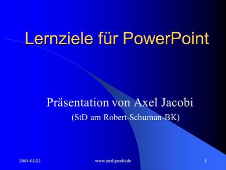 Lernziele für PowerPoint