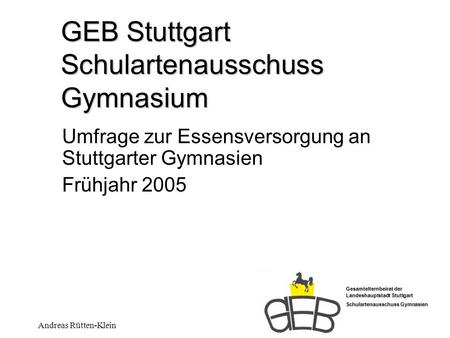 GEB Stuttgart Schulartenausschuss Gymnasium