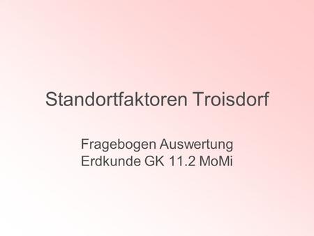 Standortfaktoren Troisdorf