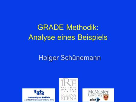 GRADE Methodik: Analyse eines Beispiels