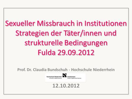 Prof. Dr. Claudia Bundschuh - Hochschule Niederrhein