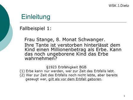 Einleitung Fallbeispiel 1: Frau Stange, 8. Monat Schwanger.