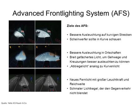 Advanced Frontlighting System (AFS)