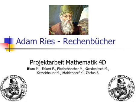 Adam Ries - Rechenbücher