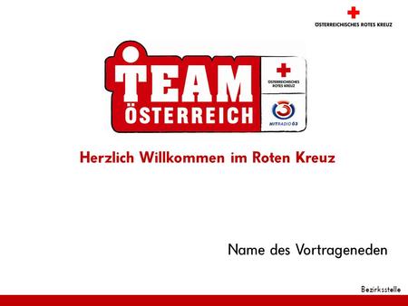 Herzlich Willkommen im Roten Kreuz