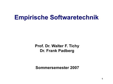 Empirische Softwaretechnik