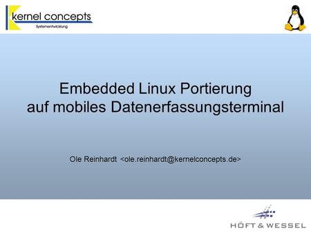 Embedded Linux Portierung auf mobiles Datenerfassungsterminal