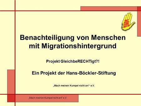 Benachteiligung von Menschen mit Migrationshintergrund