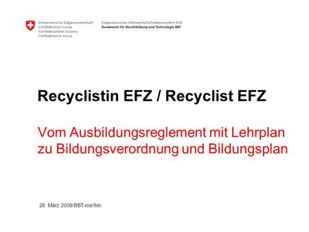 Recyclistin EFZ / Recyclist EFZ