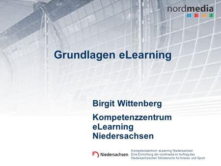 Birgit Wittenberg Kompetenzzentrum eLearning Niedersachsen