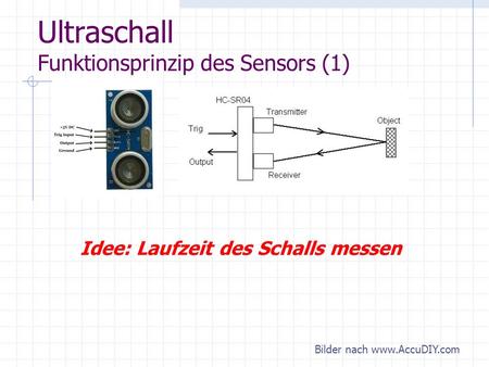 Ultraschall Funktionsprinzip des Sensors (1)