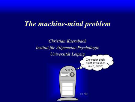 The machine-mind problem