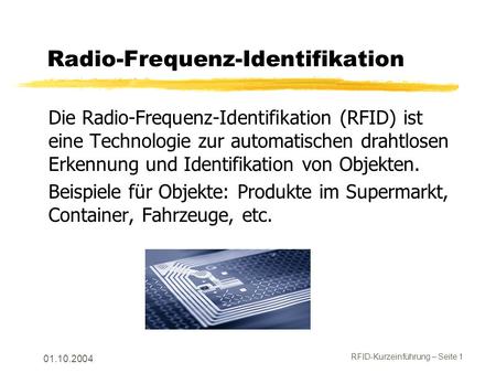 Radio-Frequenz-Identifikation