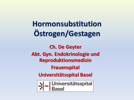 Hormonsubstitution Östrogen/Gestagen
