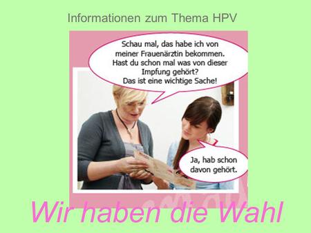 Informationen zum Thema HPV
