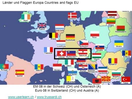 Länder und Flaggen Europa Countries and flags EU