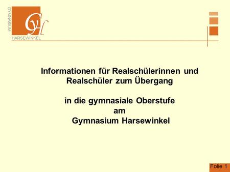Informationen für Realschülerinnen und Realschüler zum Übergang in die gymnasiale Oberstufe am Gymnasium Harsewinkel.