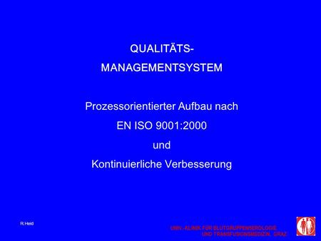 Prozessorientierter Aufbau nach EN ISO 9001:2000 und