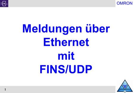 Meldungen über Ethernet mit FINS/UDP