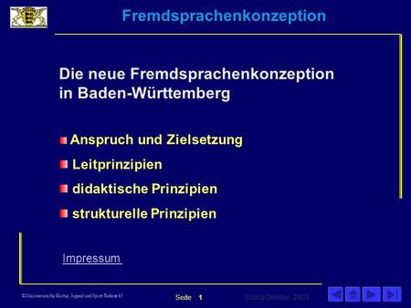 Die neue Fremdsprachenkonzeption in Baden-Württemberg