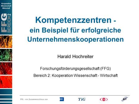 Harald Hochreiter Forschungsförderungsgesellschaft (FFG)