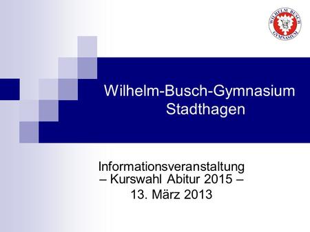Wilhelm-Busch-Gymnasium Stadthagen