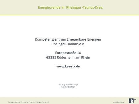 Energiewende im Rheingau -Taunus-Kreis
